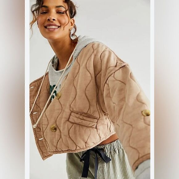 Free People Gwynnie Quilted Jacket. NWT. Large - Picture 6 of 16